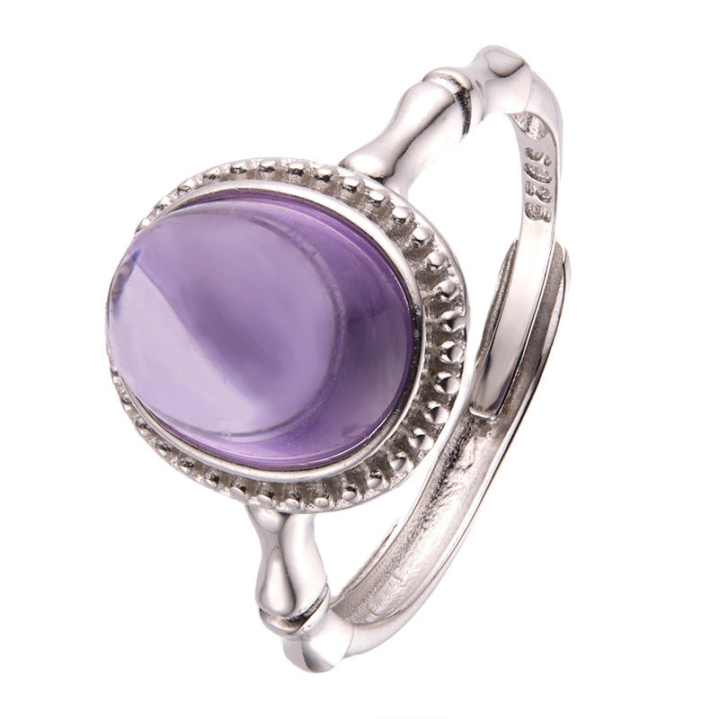 925 Silver Natural Amethyst Ring