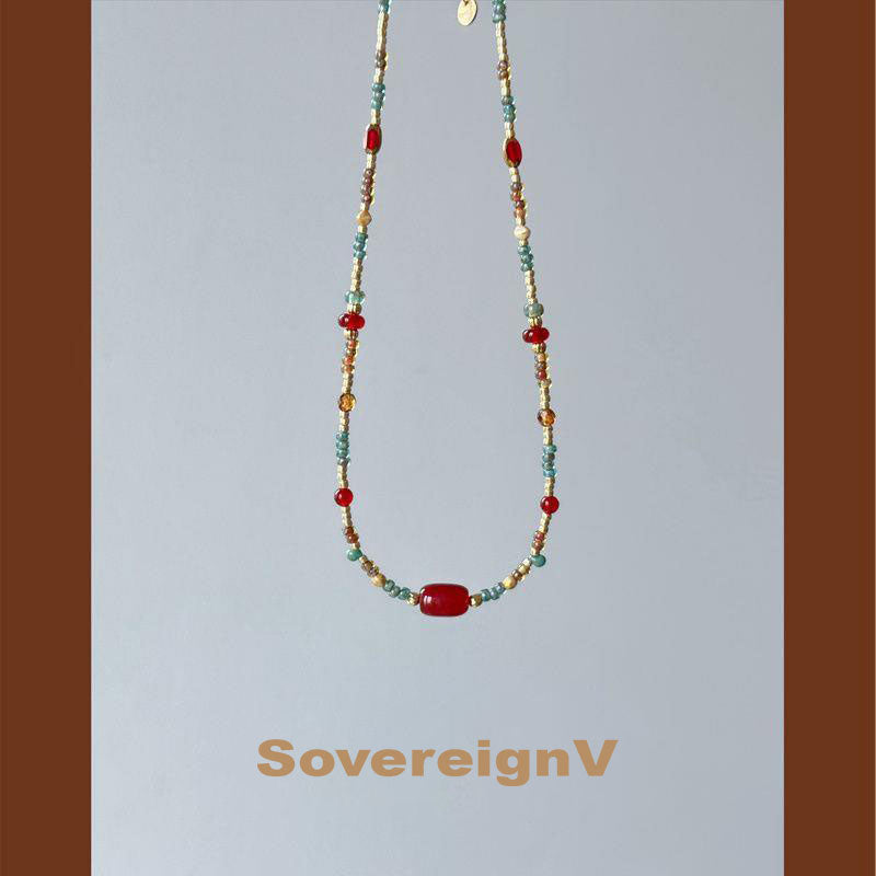 Colorful Natural Gemstone Necklace