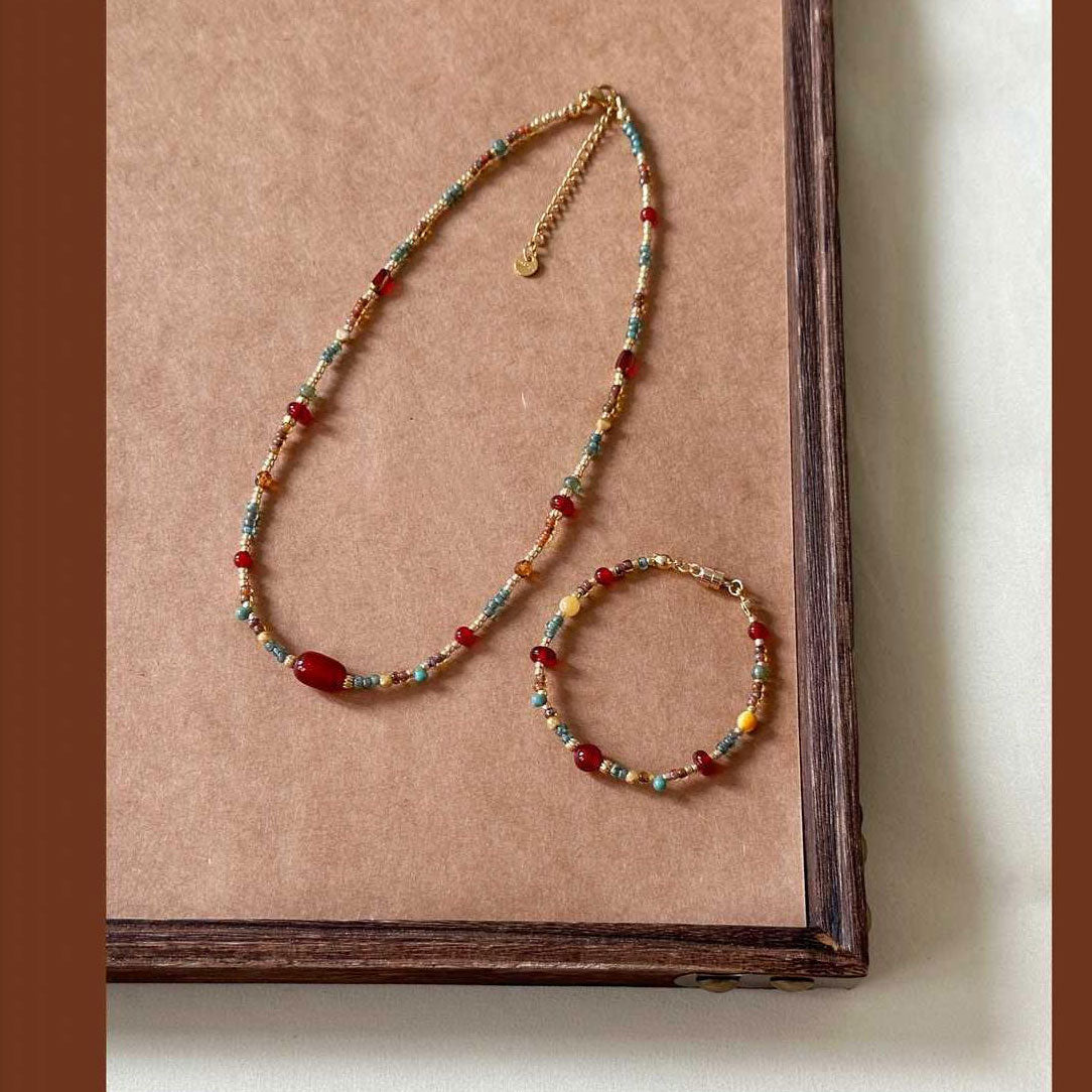 Colorful Natural Gemstone Necklace