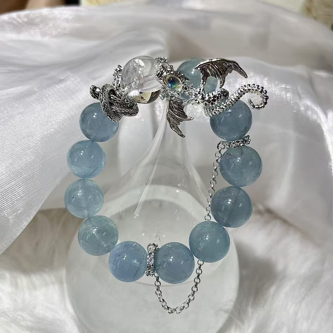 Blue crystal bracelet, calming, soothing