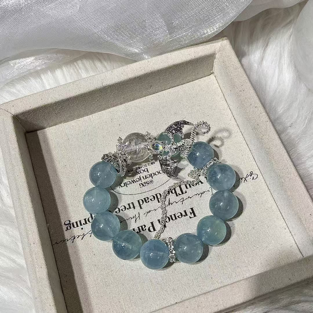 Blue crystal bracelet, calming, soothing